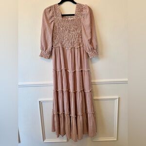 Marigold Clothing Co Gingham Smocked Maxi Dress